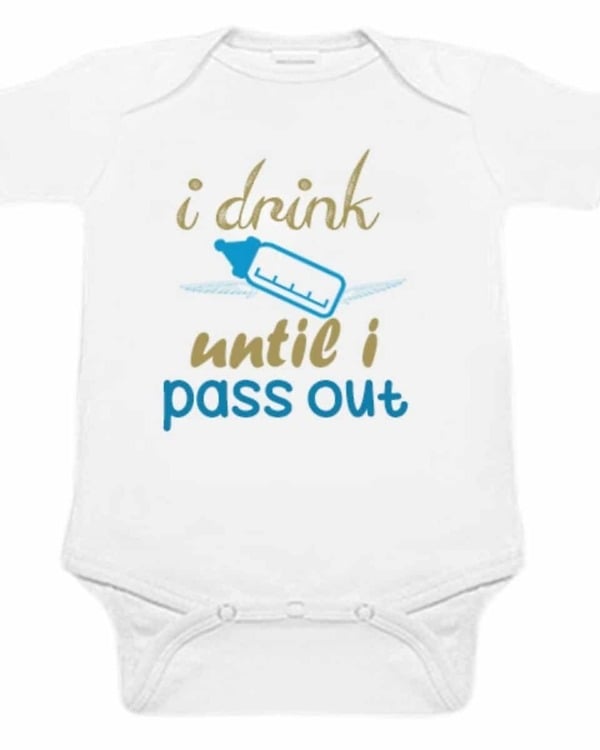 Baby bodysuit white funny quote print comfortable cute daily wear