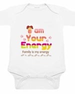 Baby romper white family quote print comfortable cute daily wear