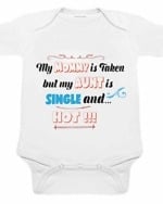 Baby bodysuit white mommy is taken print cute comfortable daily wear