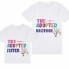 Kids sibling tshirt adopted brother sister white print comfortable special occasion wear