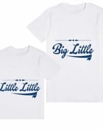 Kids sibling tshirt big little brother sister white print comfortable special occasion wear