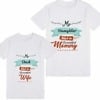 Dad daughter matching tshirt white printed design comfortable special occasion wear