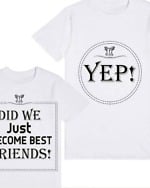 Personalized “Did we just become best friends?” matching t-shirt, kids, gift or party, cute