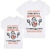 Mother daughter matching tshirt white printed design comfortable special occasion wear