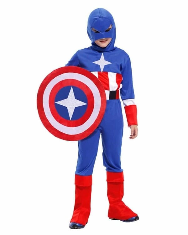 Captain America Avengers Halloween costume for boys, stylish festive outfit