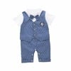 Infant toddler boys party style birthday romper with cute bow tie, stylish and festive