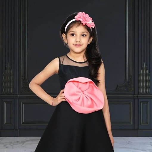 floor-length-black-flower-girl-dress
