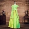 Girlish designer green lehenga choli for baby girls, stylish festive outfit