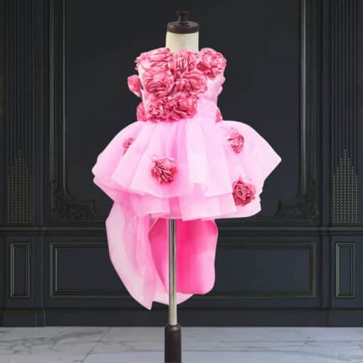 beautiful-pink-high-low-flower-girl-dress-for-birthday-party-indian