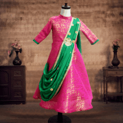 new-design-girl-pink-indo-western-style-gown-wedding