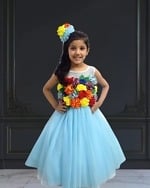 Rainbow themed first birthday dress, baby girl, birthday party, cute and colorful