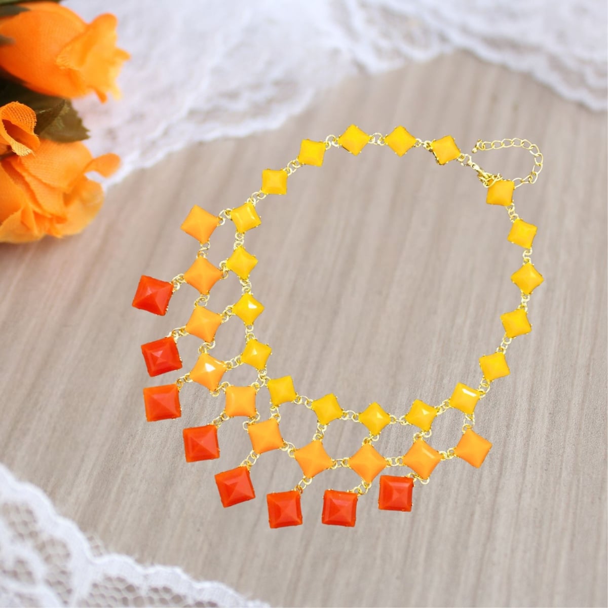 uptown-fashion-necklace-with-assortment-of-peach-salmon-and-pink-stones