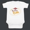 Baby first Rakhi onesie white festive print cute comfortable sibling celebration outfit