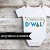Newborn baby Diwali romper yellow lil patakha design cute comfortable festive outfit