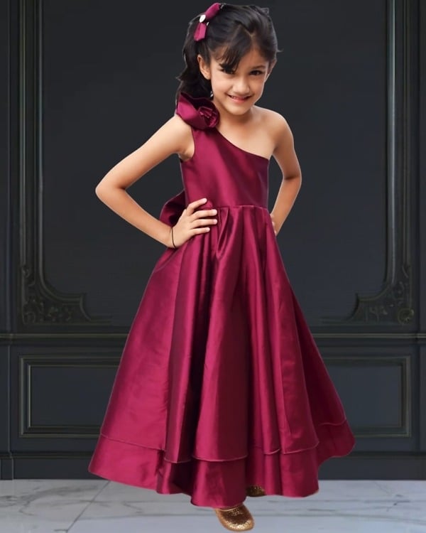 Premium baby girl pageant dress perfect for stage performance photoshoot and celebrations