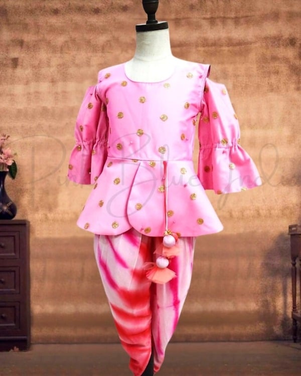 Baby girl Indo-western peplum top, cute party outfit