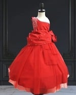 Baby girl one shoulder party gown elegant design stylish comfortable birthday wear