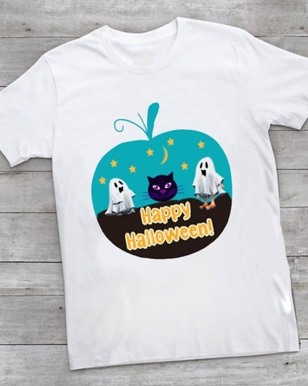 Baby boy Halloween tshirt black spooky print stylish comfortable festive wear