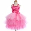 Pink first birthday tutu dress for baby girls, cute milestone wear