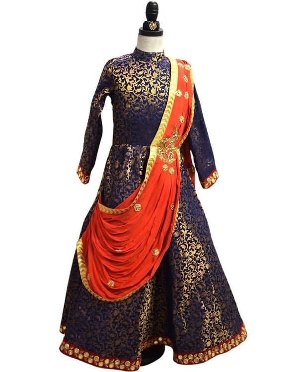 Baby girl Indian wedding gown, elegant festive outfit