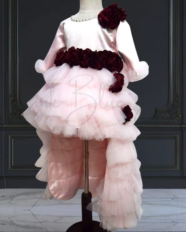 Baby girl 1st birthday princess dress, cute party gown