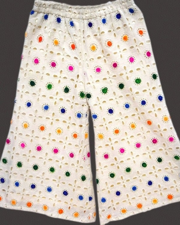 Kids girl palazzo pants, festive or party wear, comfortable and stylish