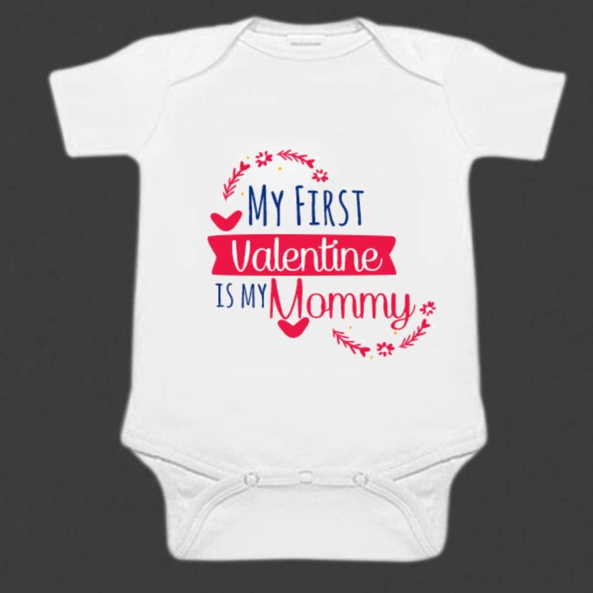 My First Valentine's Day Baby Onesie - Newborn Valentine Outfit