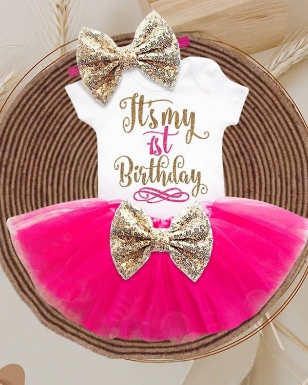 First birthday outfit for baby girl party wear