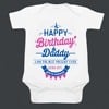 Birthday baby onesie, white, daddy theme, cute & memorable
