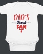 Daddys biggest fan onesie for father's day