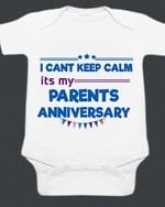 Parents anniversary bodysuit for baby cute celebration wear outfit