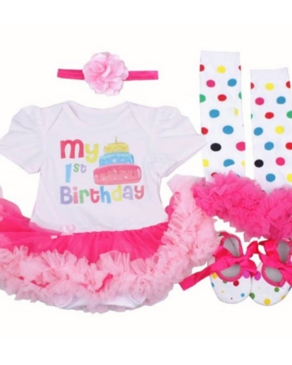 First birthday outfit for baby, cute and stylish dress for birthday celebration