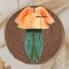 Baby girl dhoti kurta set in traditional design, comfortable festive wear for occasions