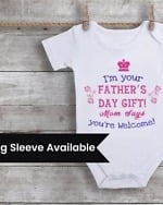 First Fathers Day onesie for baby girl cute celebration wear outfit