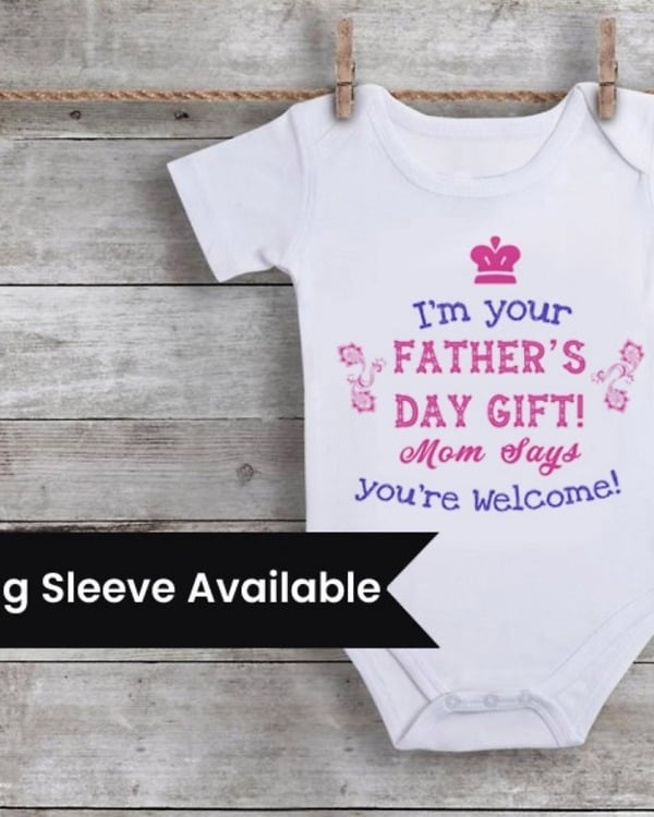 First Fathers Day onesie for baby girl cute celebration wear outfit