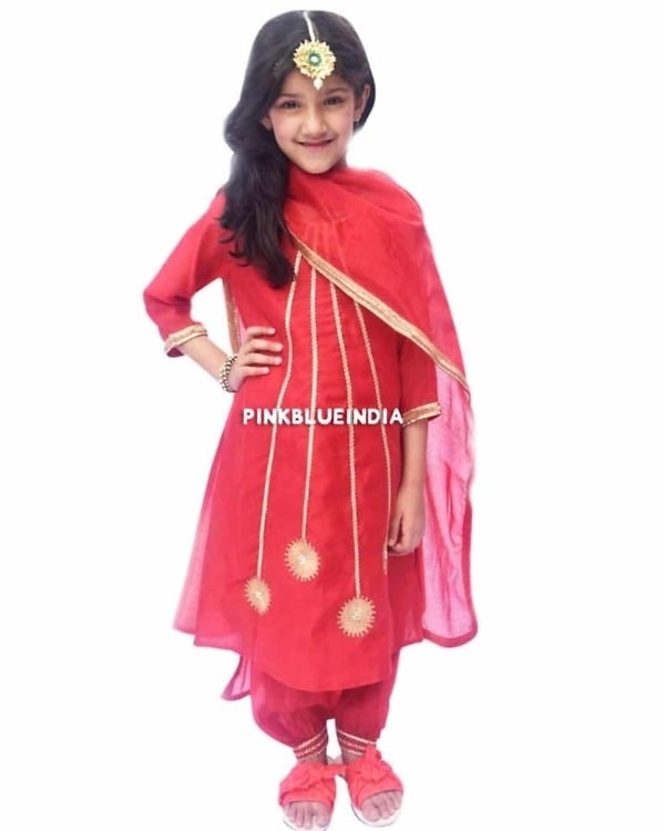 Kids party wear salwar suit set, colorful festive outfit