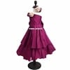 One-side shoulder gown for baby girls, stylish birthday or wedding wear