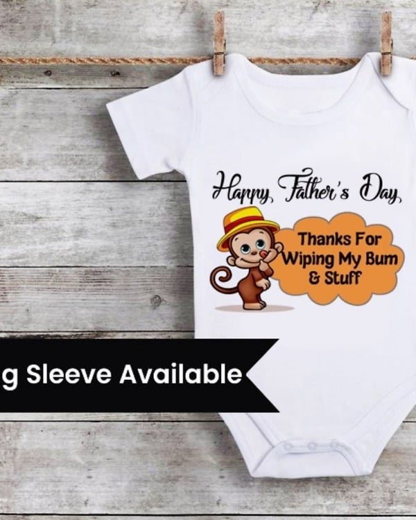 Personalized Fathers Day romper for baby cute celebration gift outfit