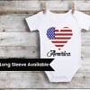 American flag onesie, baby girl and boy festive party outfit, cute