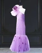 Mermaid birthday party gown for kids, cute celebration outfit