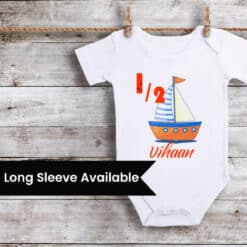 Nautical Anchor Half Birthday Personalized Romper/Onesie Online