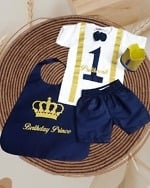 Personalized 1st birthday outfit for baby boy cute party wear celebration dress