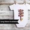 Personalized first holiday romper for baby cute travel gift outfit