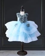 Frozen Elsa gown for baby girls, cute party celebration dress
