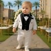 Formal tailcoat suit for boys, elegant party wear for wedding occasions
