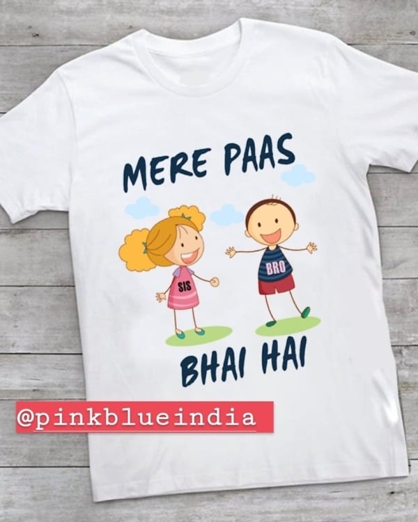 Brother and sister matching t-shirts, cute family festive wear