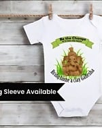 Eco friendly Ganesha message baby onesie for festival