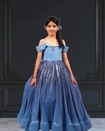 Gorgeous birthday party dress for baby girl, stylish festive outfit