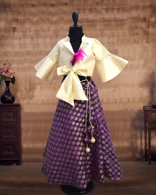 Banarasi lehenga for baby girls, toddler, wedding or festive, elegant and cute