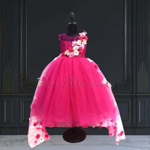 fuchsia-party-wear-baby-ball-gown